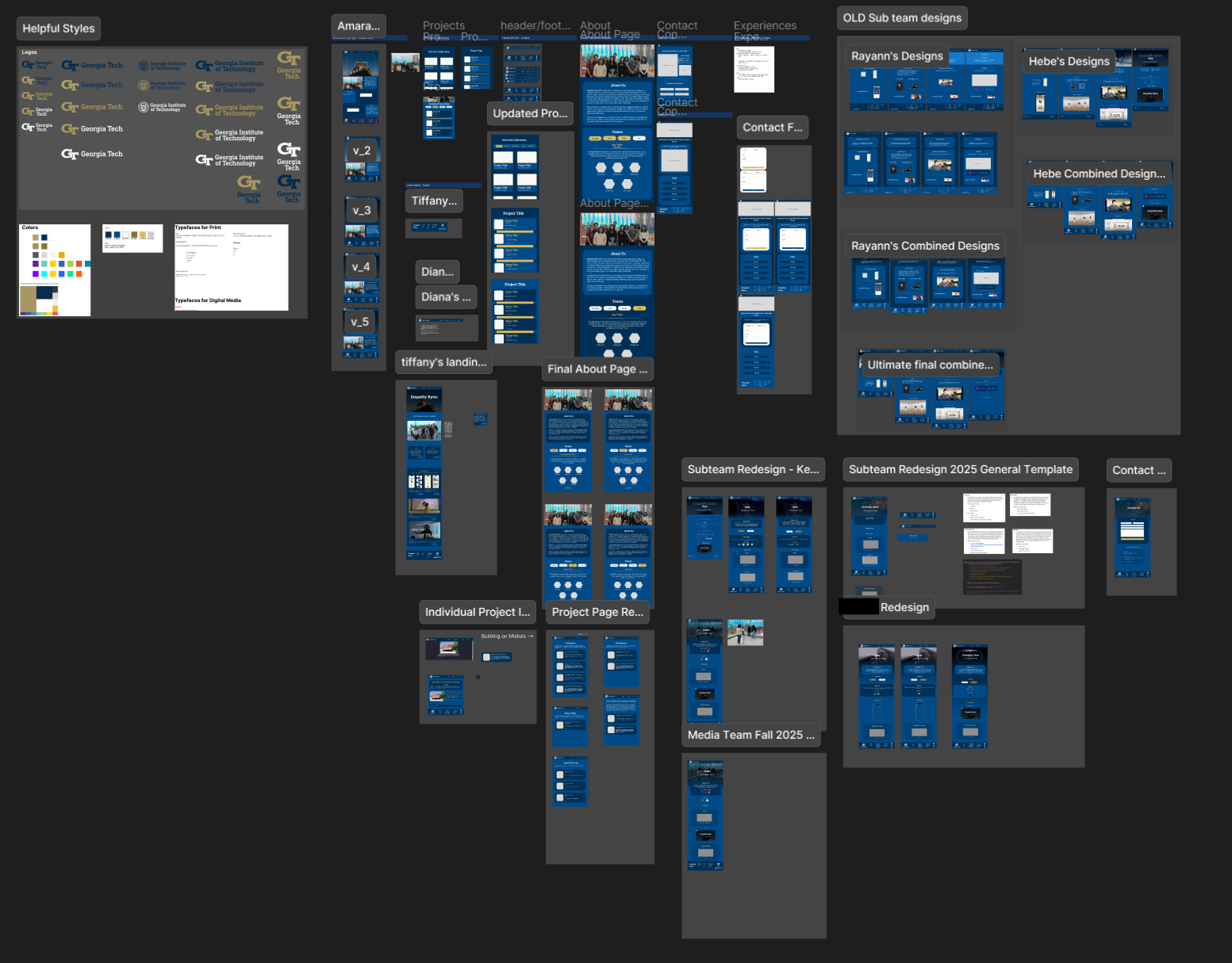 Figma design work for the Empathy Bytes website