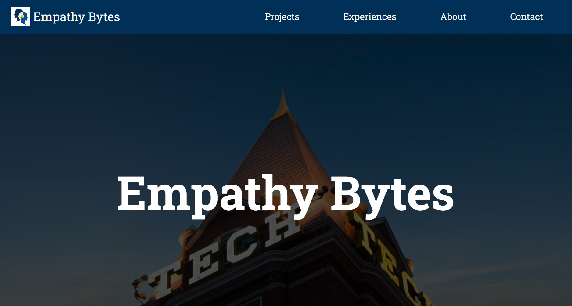 The Empathy Bytes website homepage